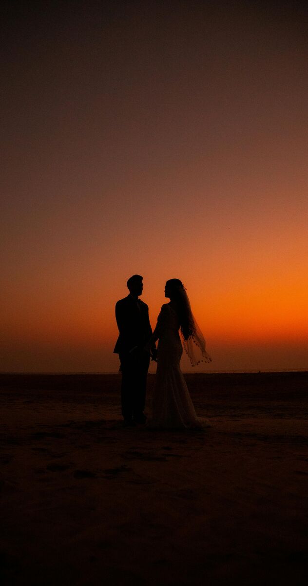 Couple portrait in elegant attire